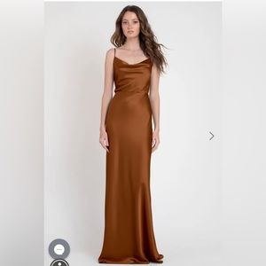 Jenny Yoo SYLVIE Bridesmaid Dress, Copper | Size 16 (long length)